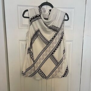 Rachel Zoe Women’s  Sleeveless Cowl Neck Blouse Size L